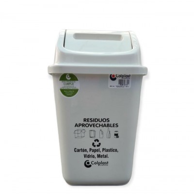 Papelera 10 Litros Tapa Vaivén